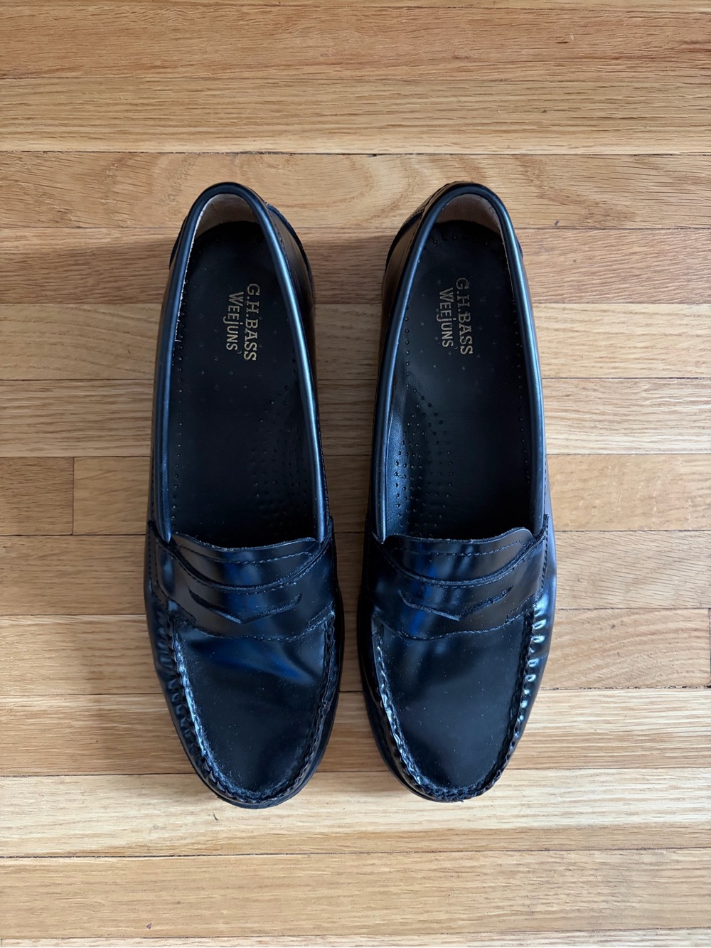 G.H. Bass & Co. Weejuns Black Patent Leather Loafers